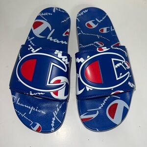 Champion Blue and Red Logo Slides